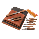 Sport si Outdoor - Camping - Cutite, bricege si accesorii - Cutite si bricege - Set de sculptura in lemn BeaverCraft S50X, 14 piese, plus rucsac din piele - Infinity.ro