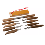 Sport si Outdoor - Camping - Cutite, bricege si accesorii - Cutite si bricege - Set de sculptura in lemn BeaverCraft S50X, 14 piese, plus rucsac din piele - Infinity.ro