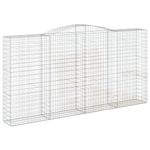 Casa si Gradina - Gradina si terasa - Garduri, panouri si accesorii - Cosuri gabion arcuite, 9 buc 400x50x200/220 cm, fier galvanizat - Infinity.ro