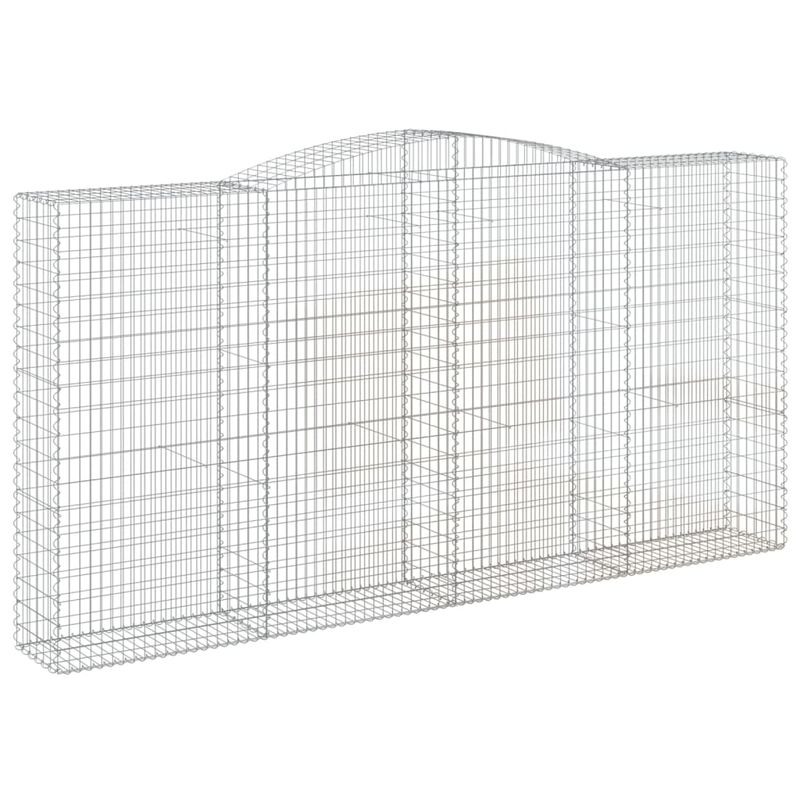 Casa si Gradina - Gradina si terasa - Garduri, panouri si accesorii - Cosuri gabion arcuite, 9 buc 400x50x200/220 cm, fier galvanizat - Infinity.ro