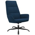 Casa si Gradina - Mobilier - Scaune si fotolii - Fotolii - Fotoliu de relaxare cu taburet, albastru, catifea - Infinity.ro