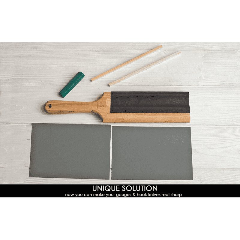 Casa si Gradina - Constructii - Scule electrice si accesorii - Accesorii polizare si slefuire - Set strop din piele si compus pentru ascutit cutite BeaverCraft LS5P1, 2 piese - Infinity.ro