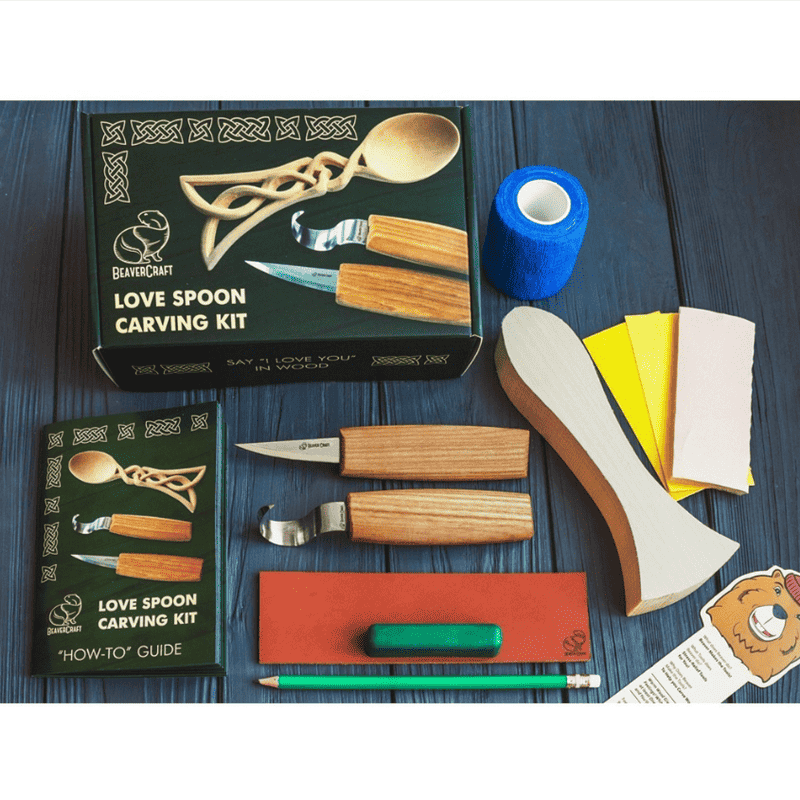 Sport si Outdoor - Camping - Cutite, bricege si accesorii - Cutite si bricege - Set de sculptura lingura celtica BeaverCraft DIY04, 5 piese - Infinity.ro