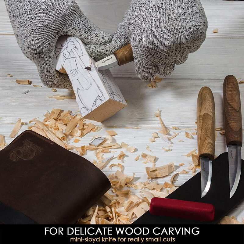Jucarii, Copii si Bebe - Jucarii si jocuri - Jucarii & jocuri educative - Seturi de artizanat - Set de sculptura in lemn BeaverCraft S19X, 5 piese, plus husa din piele - Infinity.ro