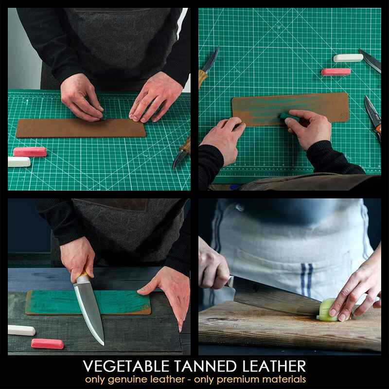 Casa si Gradina - Constructii - Scule electrice si accesorii - Accesorii polizare si slefuire - Set strop din piele si compusi pentru ascutit cutite BeaverCraft LS7P03, 4 piese - Infinity.ro