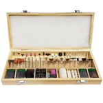 Casa si Gradina - Constructii - Scule electrice si accesorii - Accesorii polizare si slefuire - Set pietre taiere, slefuire si lustruire pentru mini burghiu cu motor Wert 6200, 200 piese - Infinity.ro