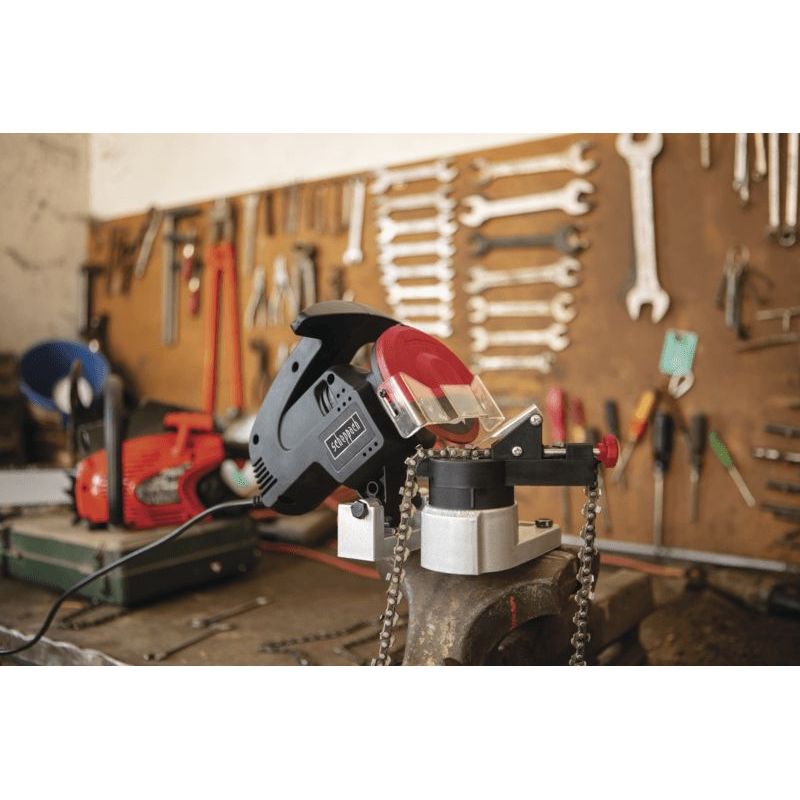 Casa si Gradina - Constructii - Scule de mana si unelte - Accesorii scule de mana - Masina electrica de ascutit lantul la drujba KS1200 Scheppach 5903602901, 180 W, 7500 rpm - Infinity.ro