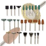 Casa si Gradina - Constructii - Scule electrice si accesorii - Accesorii polizare si slefuire - Set pietre pentru slefuire si ascutire Dema 15064, 278 piese - Infinity.ro