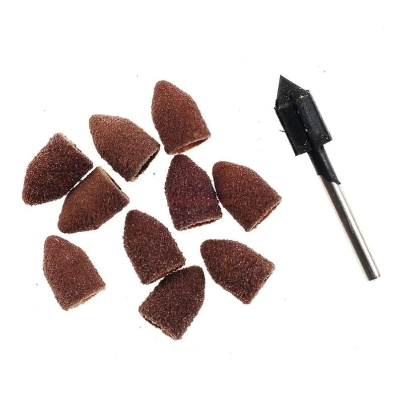 Casa si Gradina - Constructii - Scule electrice si accesorii - Accesorii polizare si slefuire - Set cilindri conici de slefuire Proxxon 28987, O9 mm, granulatie K120, 11 piese - Infinity.ro