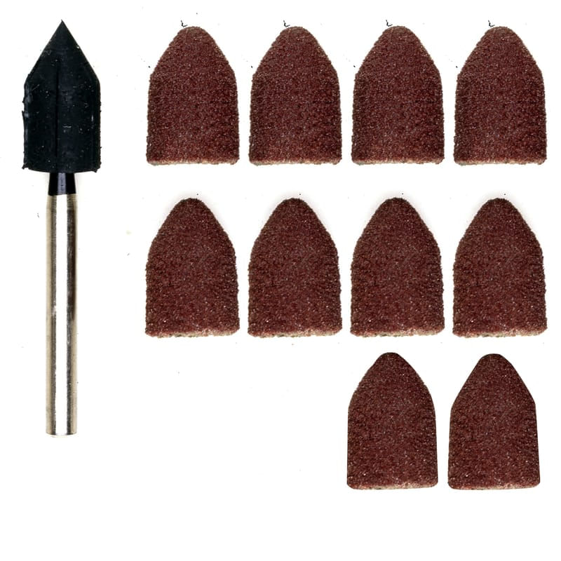 Casa si Gradina - Constructii - Scule electrice si accesorii - Accesorii polizare si slefuire - Set cilindri conici de slefuire Proxxon 28987, O9 mm, granulatie K120, 11 piese - Infinity.ro