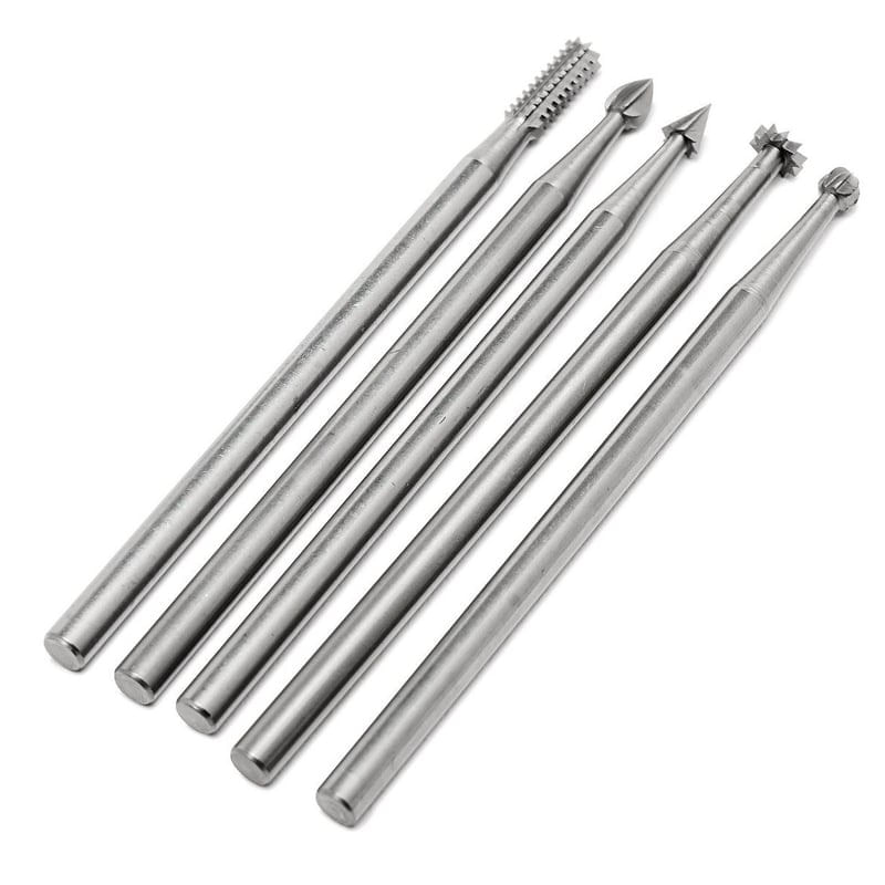 Casa si Gradina - Constructii - Scule electrice si accesorii - Accesorii polizare si slefuire - Set freze din otel-wolfram-vanadiu Proxxon 28710, Ø2.35-Ø3.1 mm, 5 piese - Infinity.ro