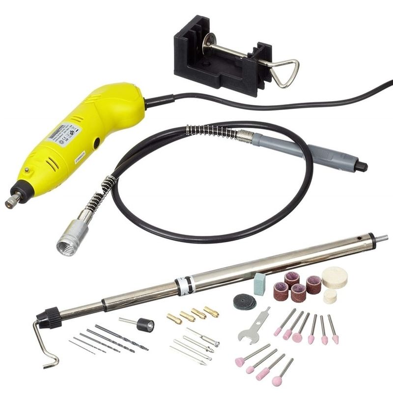 Casa si Gradina - Constructii - Scule electrice si accesorii - Polizoare - Mini polizor Mannesmann 92571, 130 W, 80 piese - Infinity.ro