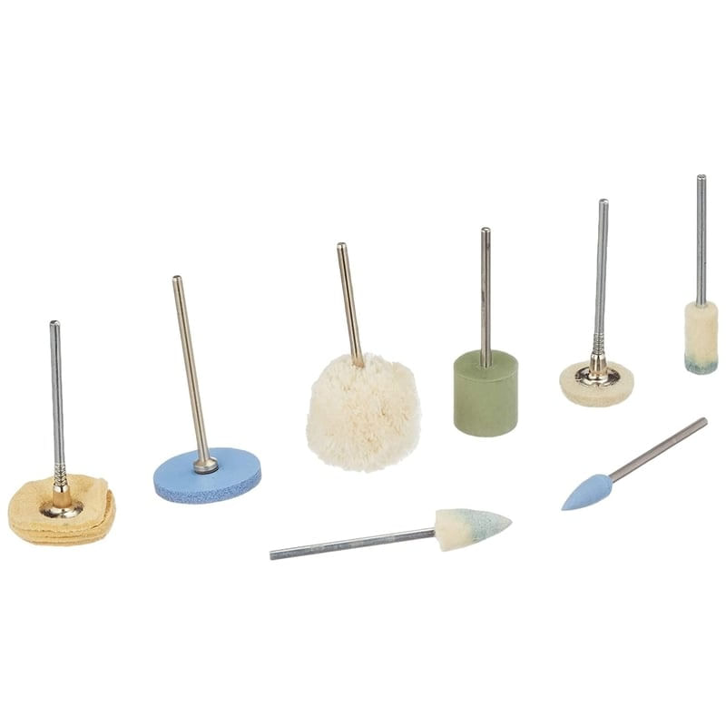 Casa si Gradina - Constructii - Scule electrice si accesorii - Accesorii polizare si slefuire - Set pentru slefuire fina si lustruirea Micromot Proxxon 28285, 10 piese - Infinity.ro
