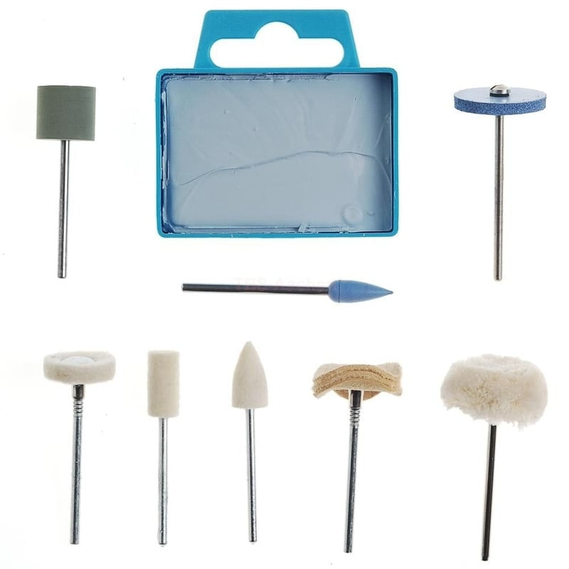Casa si Gradina - Constructii - Scule electrice si accesorii - Accesorii polizare si slefuire - Set pentru slefuire fina si lustruirea Micromot Proxxon 28285, 10 piese - Infinity.ro