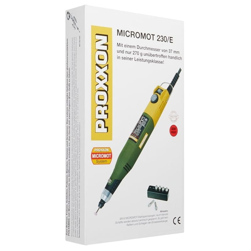 Casa si Gradina - Constructii - Scule electrice si accesorii - Accesorii polizare si slefuire - Masina pentru gaurit si frezat Micromot 230 E Proxxon 28440, 80 W, 20000 rpm - Infinity.ro
