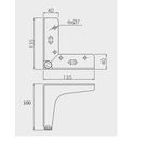 Casa si Gradina - Mobilier - Feronerie si accesorii mobila - Picior pentru mobilier Halil crom lucios cu inaltimea de 100 mm - Infinity.ro