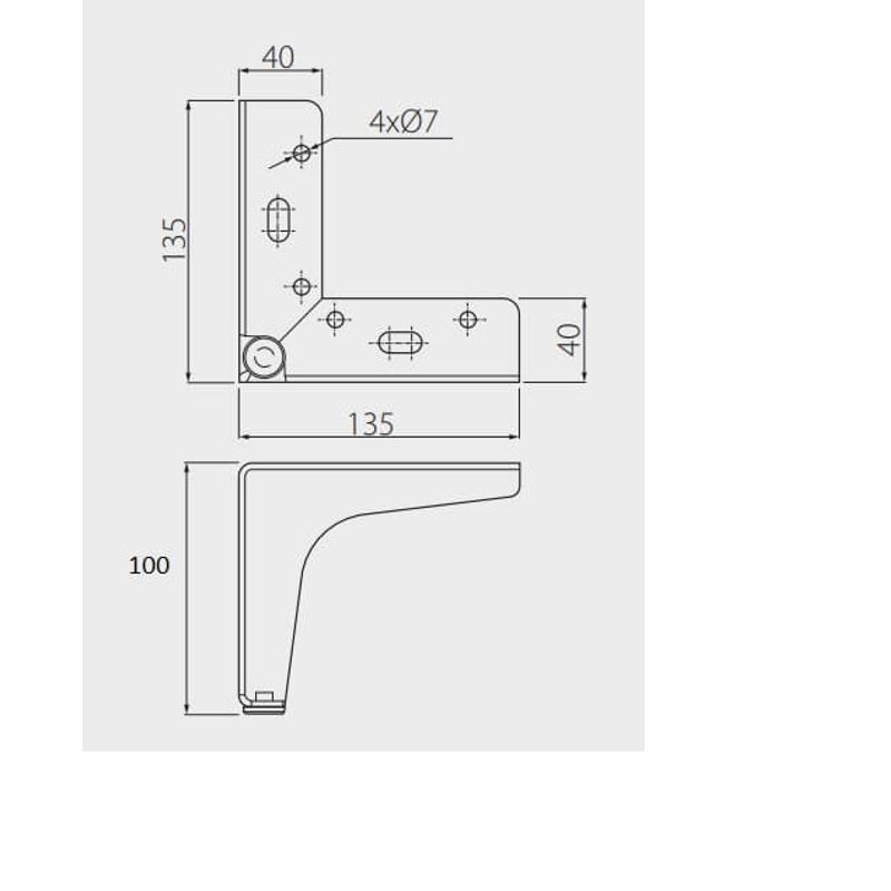 Casa si Gradina - Mobilier - Feronerie si accesorii mobila - Picior pentru mobilier Halil crom lucios cu inaltimea de 100 mm - Infinity.ro