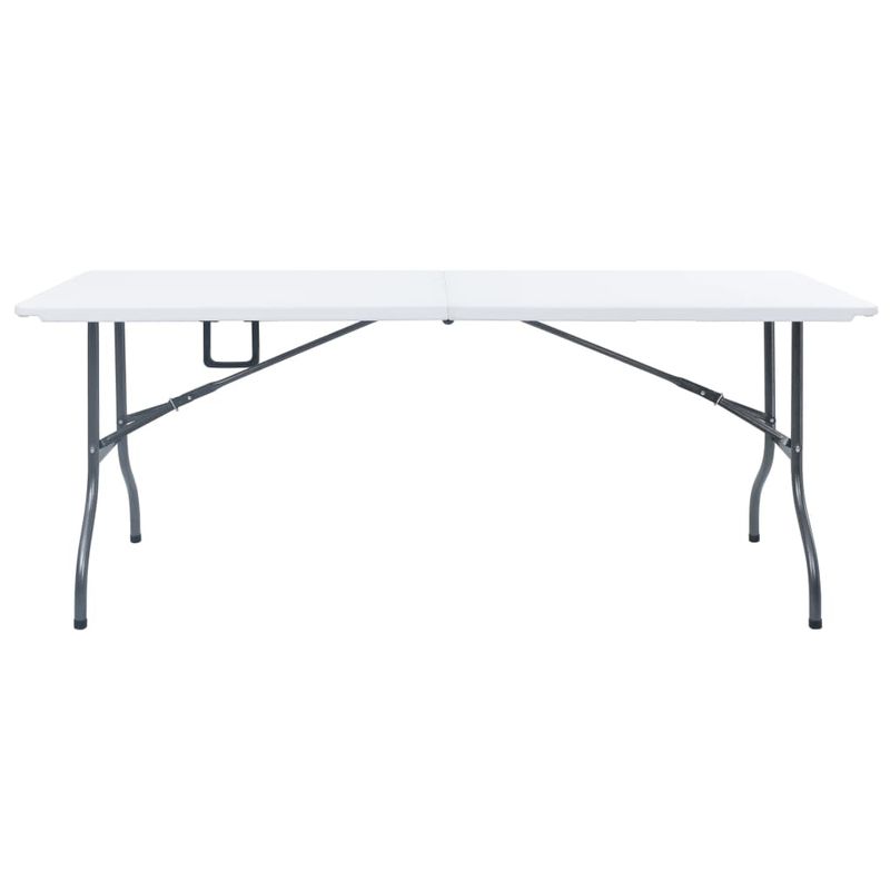 Casa si Gradina - Gradina si terasa - Mobilier exterior - Seturi mobila gradina - Masa de gradina pliabila cu 2 banci, alb, 180 cm, otel si HDPE - Infinity.ro