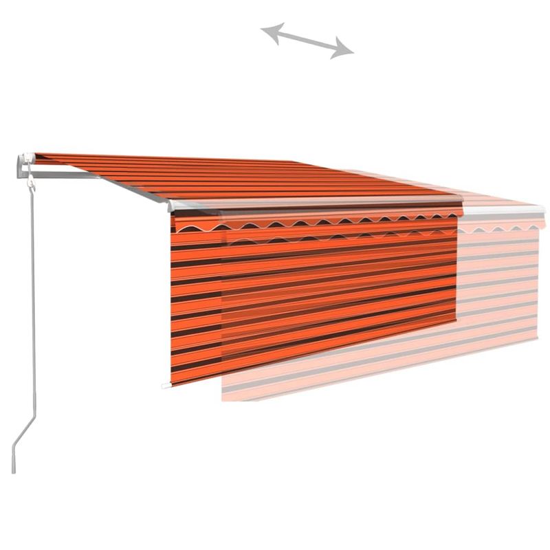 Casa si Gradina - Gradina si terasa - Umbrele si pavilioane - Umbrele - Copertina retractabila automat cu stor portocaliu&maro 3x2,5 m - Infinity.ro