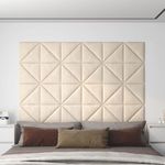 Casa si Gradina - Gradina si terasa - Garduri, panouri si accesorii - Panouri de perete 12 buc. crem, 30x30 cm catifea, 1,08 m² - Infinity.ro