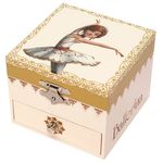 Jucarii, Copii si Bebe - Jucarii si jocuri - Jucarii de rol - Frumusete, bijuterii si accesorii fetite - Cutie muzicala patrata cu sertar Ballerina - Infinity.ro