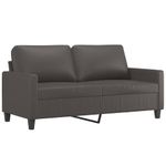 Casa si Gradina - Mobilier - Canapele si coltare - Canapele - Canapea cu 2 locuri, gri, 140 cm, piele ecologica - Infinity.ro