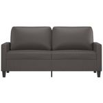 Casa si Gradina - Mobilier - Canapele si coltare - Canapele - Canapea cu 2 locuri, gri, 140 cm, piele ecologica - Infinity.ro