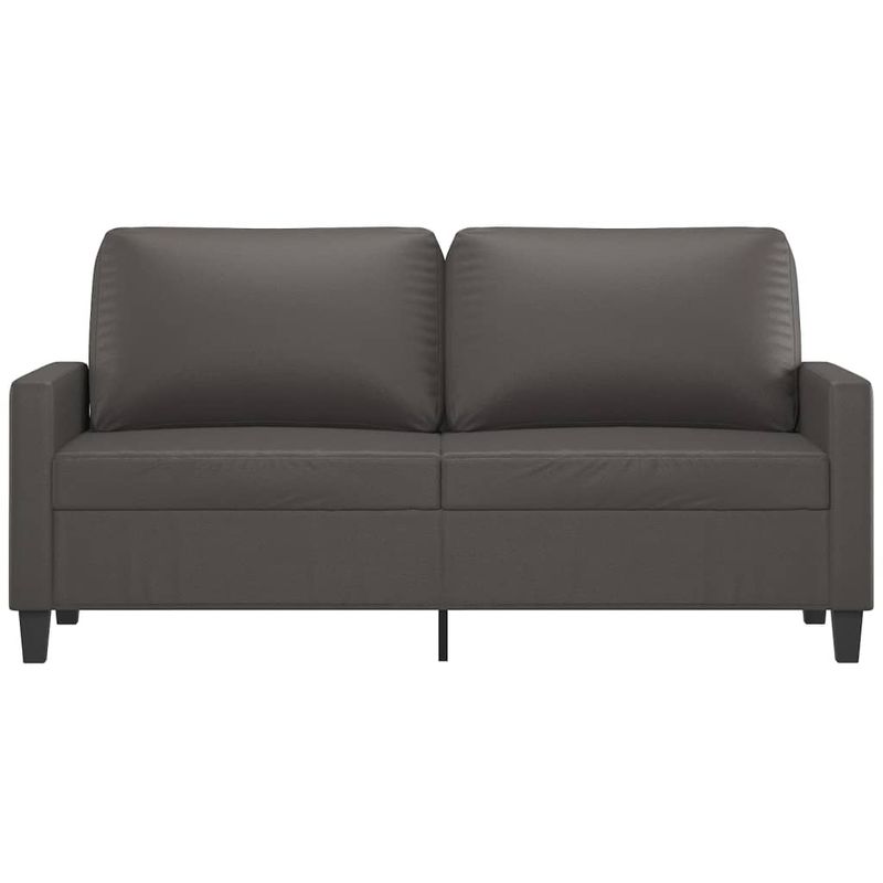 Casa si Gradina - Mobilier - Canapele si coltare - Canapele - Canapea cu 2 locuri, gri, 140 cm, piele ecologica - Infinity.ro
