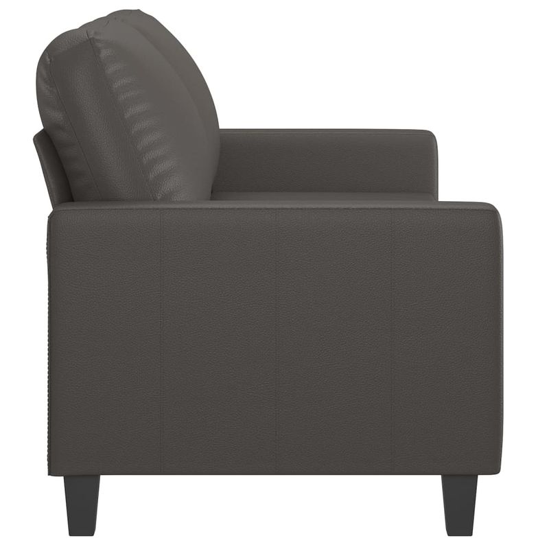 Casa si Gradina - Mobilier - Canapele si coltare - Canapele - Canapea cu 2 locuri, gri, 140 cm, piele ecologica - Infinity.ro