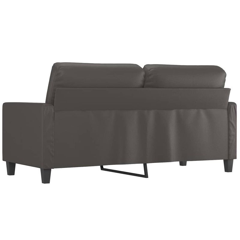 Casa si Gradina - Mobilier - Canapele si coltare - Canapele - Canapea cu 2 locuri, gri, 140 cm, piele ecologica - Infinity.ro