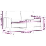 Casa si Gradina - Mobilier - Canapele si coltare - Canapele - Canapea cu 2 locuri, gri, 140 cm, piele ecologica - Infinity.ro