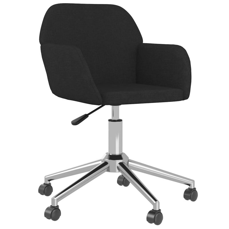 Casa si Gradina - Mobilier - Scaune si fotolii - Scaune - Scaune de bucatarie pivotante, 2 buc., negru, material textil - Infinity.ro