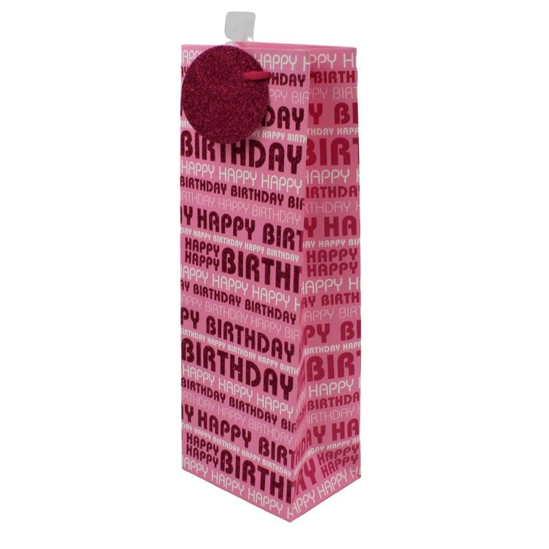 Market - Cadouri - Pungi cadou si accesorii - Punga bauturi Clairefontaine Pink Birthday - Infinity.ro