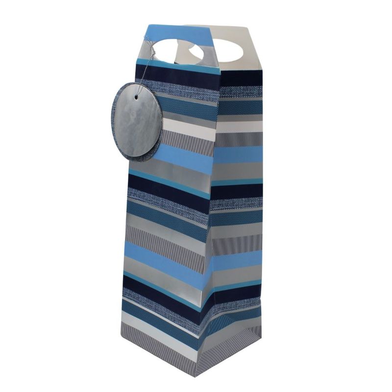 Market - Cadouri - Pungi cadou si accesorii - Punga bauturi Clairefontaine Male Stripe Champagne - Infinity.ro