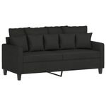 Casa si Gradina - Mobilier - Canapele si coltare - Canapele - Canapea cu 2 locuri, negru, 140 cm, material textil - Infinity.ro