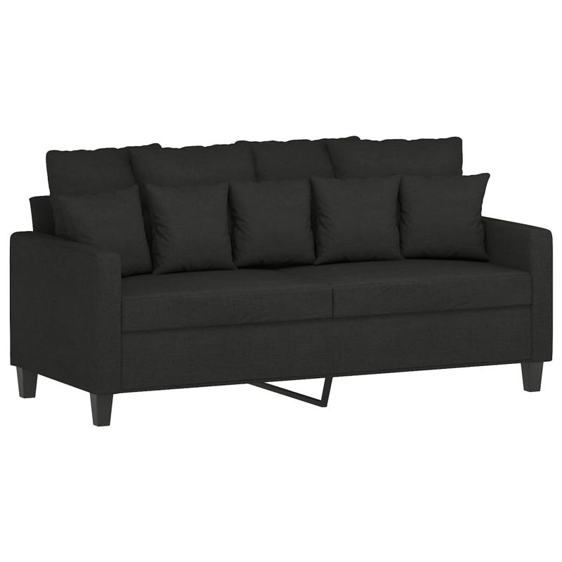 Casa si Gradina - Mobilier - Canapele si coltare - Canapele - Canapea cu 2 locuri, negru, 140 cm, material textil - Infinity.ro