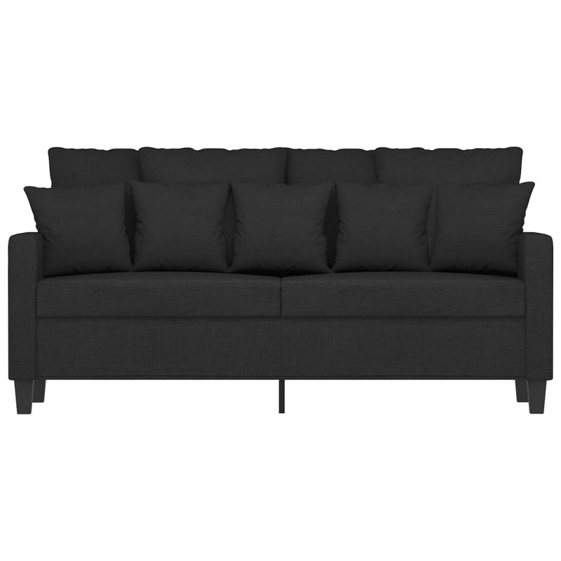 Casa si Gradina - Mobilier - Canapele si coltare - Canapele - Canapea cu 2 locuri, negru, 140 cm, material textil - Infinity.ro