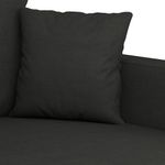 Casa si Gradina - Mobilier - Canapele si coltare - Canapele - Canapea cu 2 locuri, negru, 140 cm, material textil - Infinity.ro