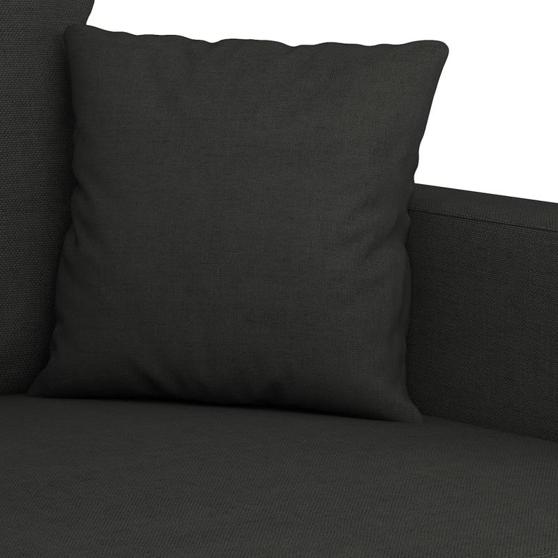 Casa si Gradina - Mobilier - Canapele si coltare - Canapele - Canapea cu 2 locuri, negru, 140 cm, material textil - Infinity.ro