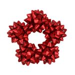 Market - Cadouri - Pungi cadou si accesorii - Set 10 stele autoadezive 12cm rosu metalizat - Infinity.ro