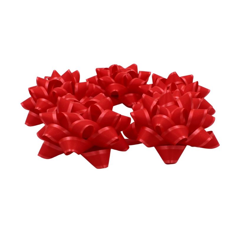 Market - Cadouri - Pungi cadou si accesorii - Set 10 stele autoadezive 12cm rosu mat - Infinity.ro