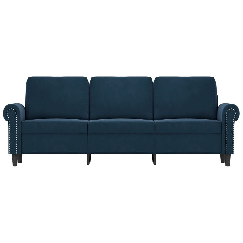 Casa si Gradina - Mobilier - Canapele si coltare - Canapele - Canapea cu 3 locuri, albastru, 180 cm, catifea - Infinity.ro