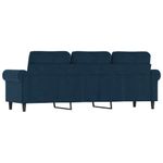 Casa si Gradina - Mobilier - Canapele si coltare - Canapele - Canapea cu 3 locuri, albastru, 180 cm, catifea - Infinity.ro