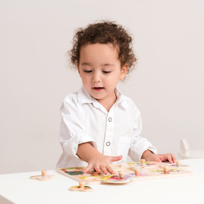 Jucarii, Copii si Bebe - Jucarii si jocuri - Jocuri si puzzle - Puzzle - Puzzle lemn Ferma 9 piese - Infinity.ro