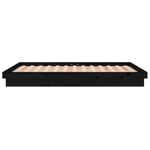 Casa si Gradina - Mobilier - Paturi si accesorii - Paturi - Cadru de pat cu LED, negru, 140x190 cm, lemn masiv - Infinity.ro