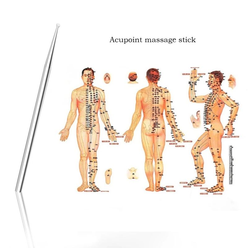 Ingrijire personala si Cosmetice - Sanatate si wellness - Articole wellness - Aparate si dispozitive de masaj - Set pentru masaj facial GuaSha si Instrument reflexologie Trendmark, otel Inoxidabil, lifting facial, revitalizare - Infinity.ro