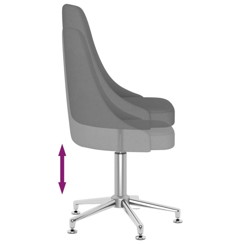 Casa si Gradina - Mobilier - Scaune si fotolii - Scaune - Scaun de bucatarie pivotant, gri inchis, textil - Infinity.ro
