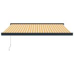 Casa si Gradina - Gradina si terasa - Umbrele si pavilioane - Umbrele - Copertina retractabila, galben/alb, 3,5x2,5 m, textil/aluminiu - Infinity.ro