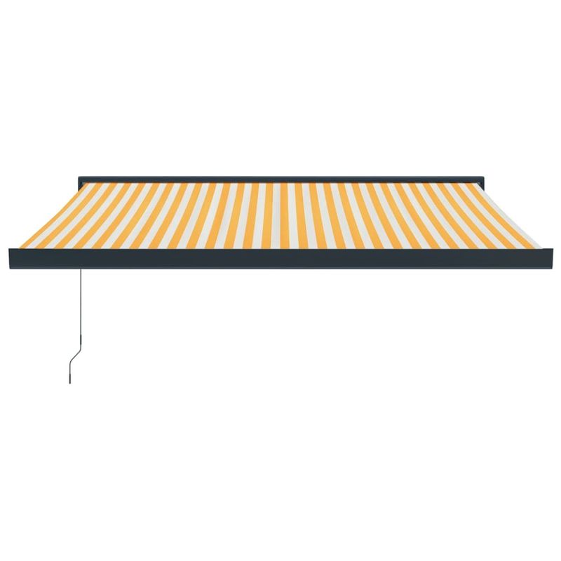 Casa si Gradina - Gradina si terasa - Umbrele si pavilioane - Umbrele - Copertina retractabila, galben/alb, 3,5x2,5 m, textil/aluminiu - Infinity.ro