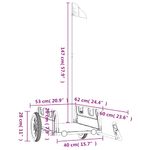 Sport si Outdoor - Ciclism - Accesorii pentru biciclete - Remorci biciclete - Remorca de bicicleta pentru marfa, negru, textil oxford si fier - Infinity.ro